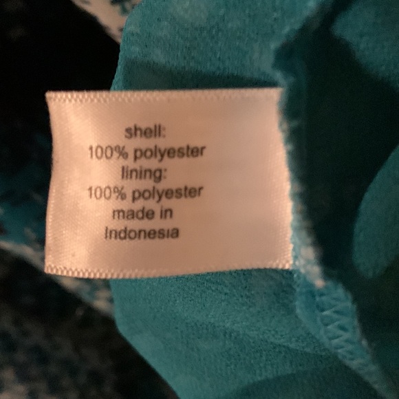 Lane Bryant swing tank blues, black & white size 28 lined in solid aqua blue. - Picture 8 of 10